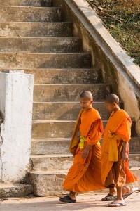 Young monks on a 'walk-and-talk'? By Flickr-user 'Pirateparrot', CC-licens http://www.flickr.com/photos/pirateparrot/